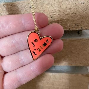 Je T’Aime (I love you in French) necklace